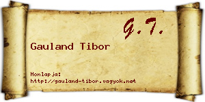 Gauland Tibor névjegykártya